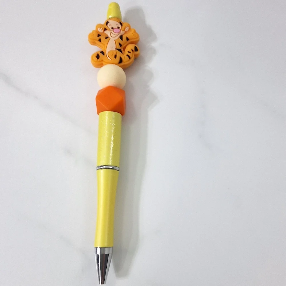 Tigger Winnie The Pooh Friend Beaded Writing Pen, Black Ink Pen, NEW
